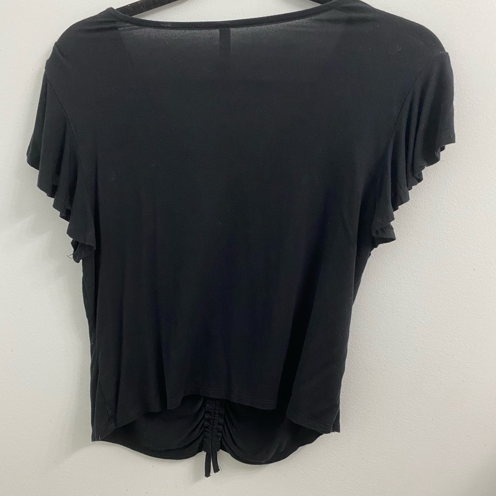 Clinched Tee With Ruffle Sleeves - Picture 2 of 3